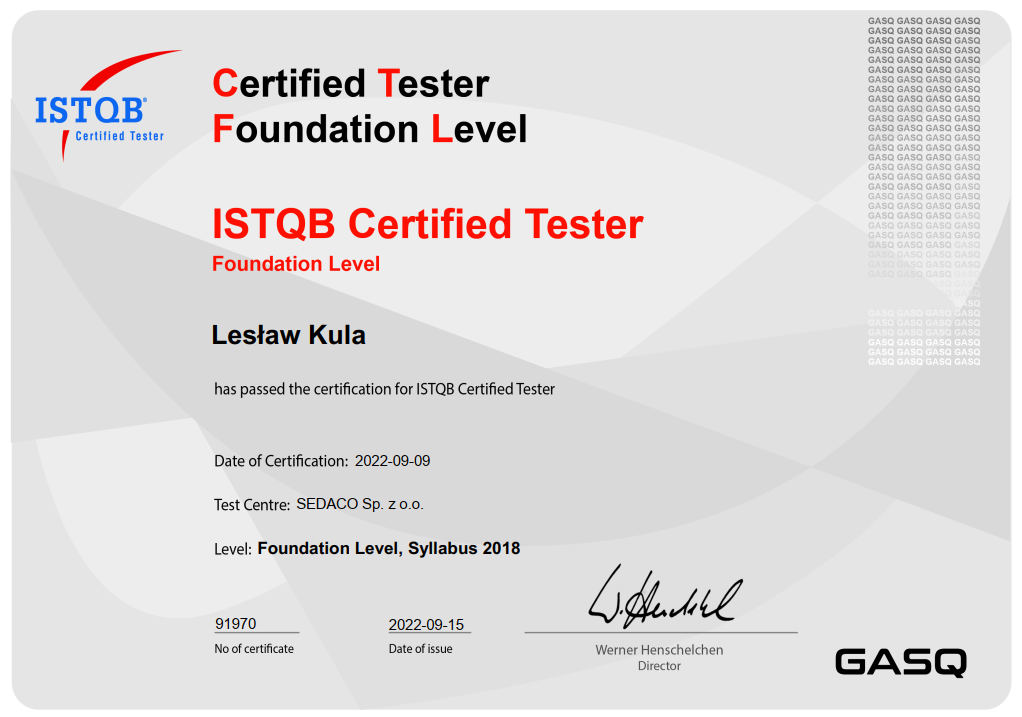 ISTQB Cert